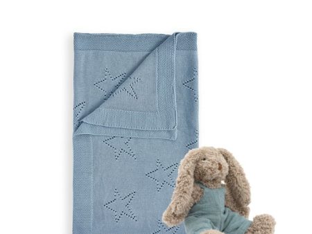 Personalised Blanket with Baby Bunny - Blue Discount