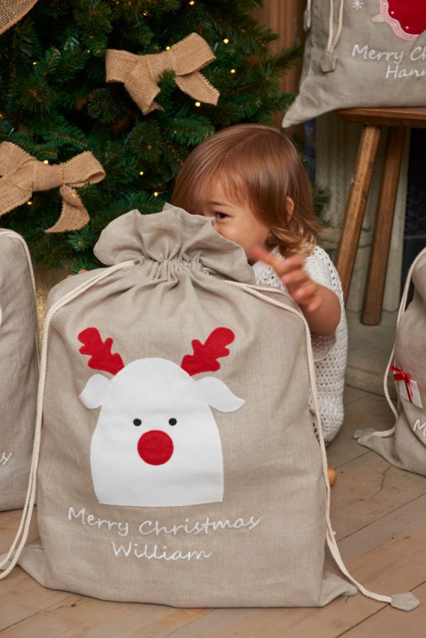 Personalised Santa Sack - Reindeer Hot on Sale