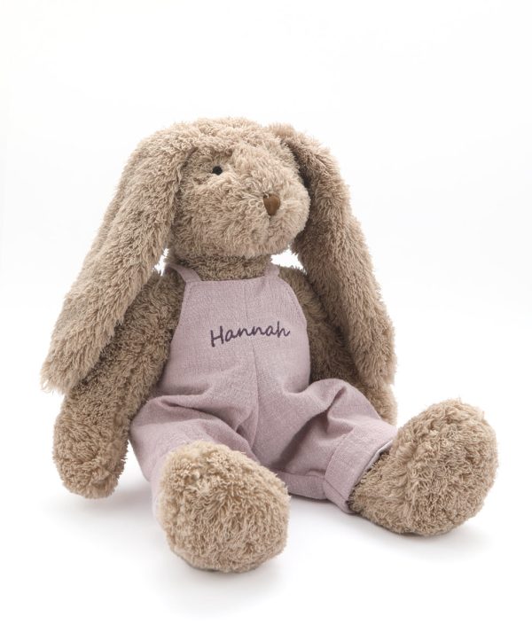 Personalised Bunny - Mrs Honey Bunny Lilac Overalls Cheap