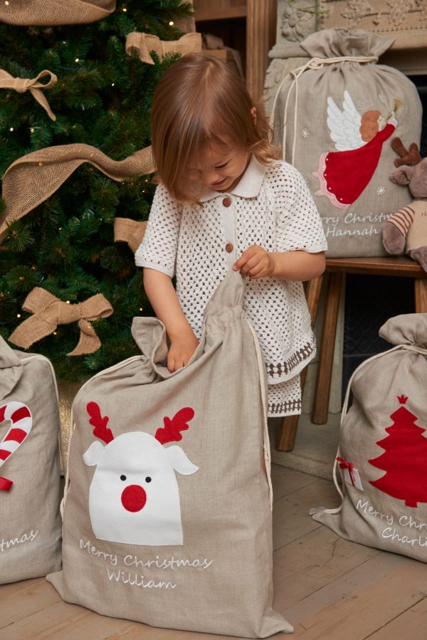 Personalised Santa Sack - Reindeer Hot on Sale