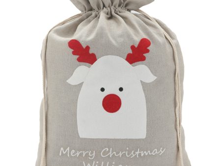 Personalised Santa Sack - Reindeer Hot on Sale