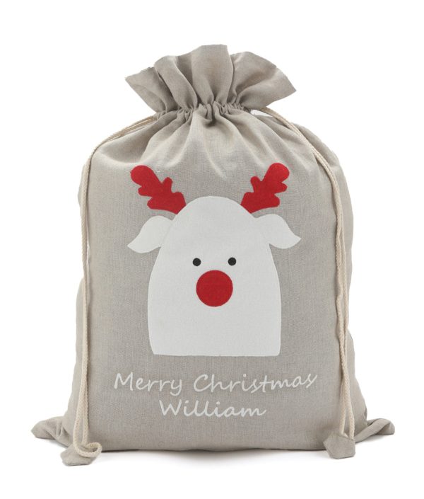 Personalised Santa Sack - Reindeer Hot on Sale