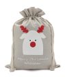 Personalised Santa Sack - Reindeer Hot on Sale