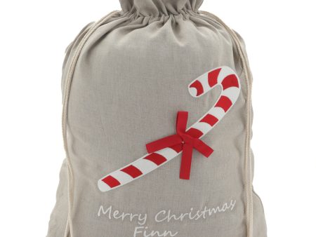 Personalised Santa Sack - Candy Cane Supply