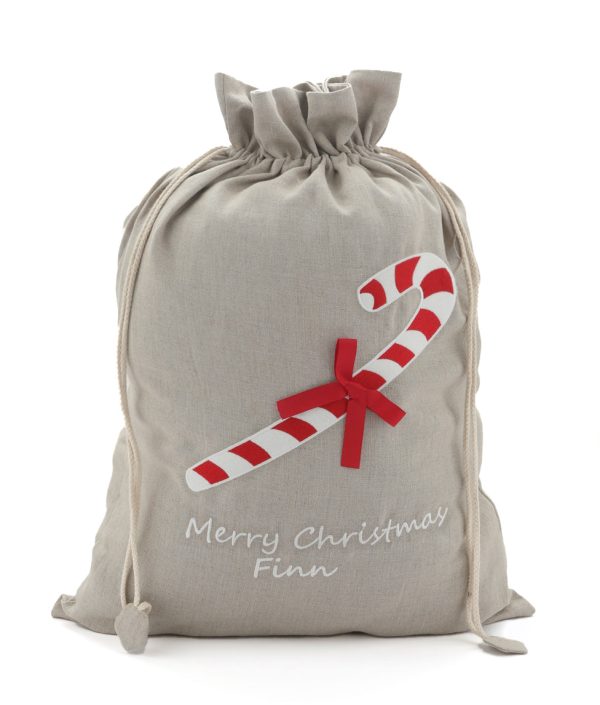 Personalised Santa Sack - Candy Cane Supply