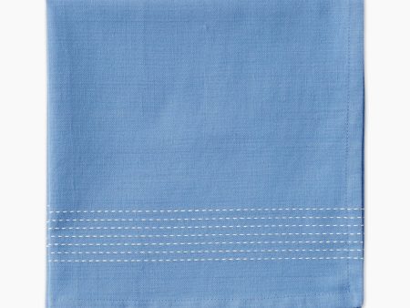 True Blue Dobby Stripe Napkin For Cheap