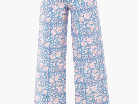 Cornflower Blue Nila Print Disco Pant Supply