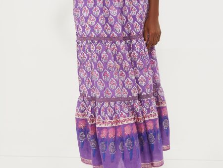 Purple Print Mandy Maxi Skirt Cheap