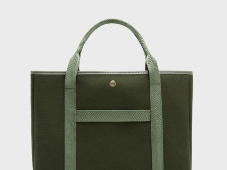 Olive Flannel Traversee M Tote Fashion