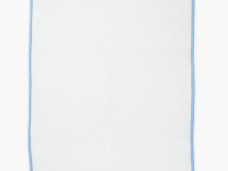 French Blue Piped Edge Bath Mat Online