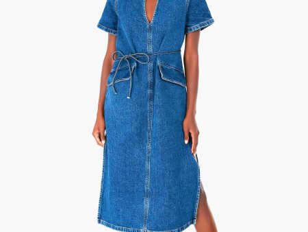 Washed Blue Amita Dress Online Sale