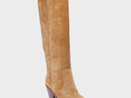 Bisque Suede Lynn Boots For Cheap