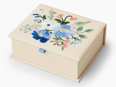 Garden Party Embroidered Keepsake Box Online now