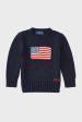 Flag Cotton Crewneck Sweater For Discount