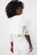 White Elysse Embroidery Short Sleeve Top Fashion