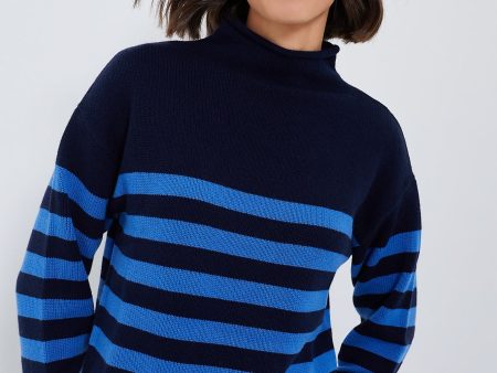 The Navy and Royal Blue Lucca Sweater Sale