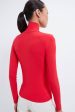 Red Lightweight Ribbed Turtleneck on Sale