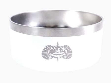 White Toadfish Non-tipping Dog Bowl on Sale