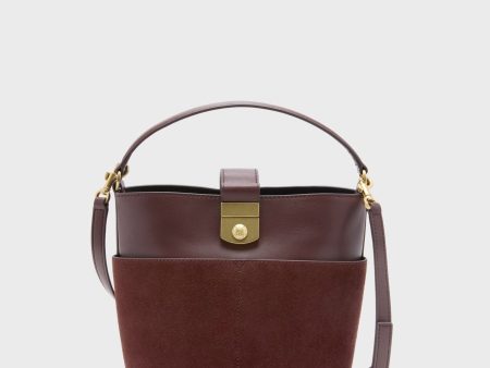 Chestnut Crest Lock Bucket Bag Online Hot Sale