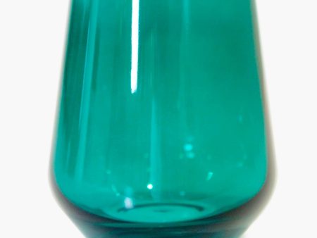 Emerald Green Stemless Wine Glasses (Set of 6) Hot on Sale