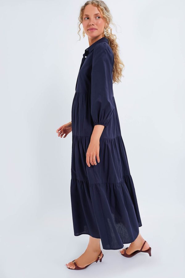 Navy Mabel Maxi Dress For Sale