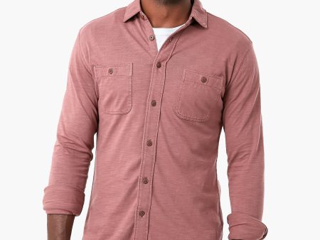 Weathered Wine Knit Seasons Shirt For Discount