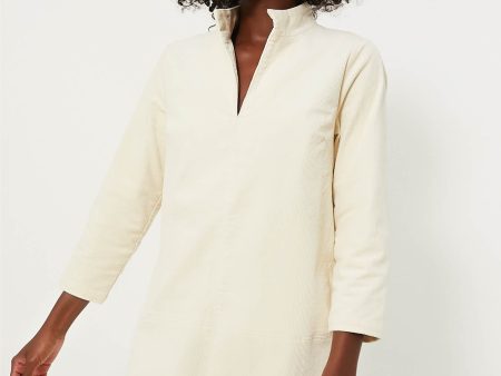 Winter White Corduroy Clifton Dress Online