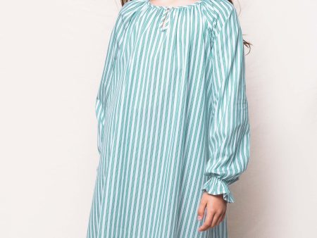 Kids Emerald Ticking Delphine Nightgown Online Hot Sale