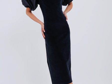 Black Suzanne Velvet Dress Online