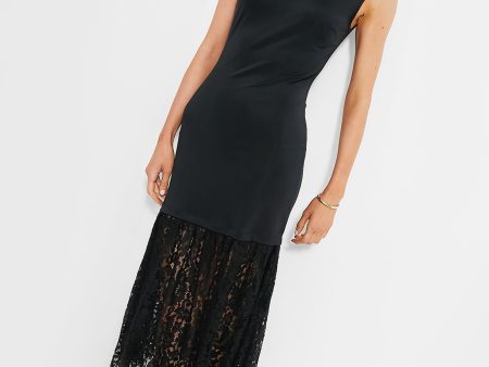 Black Suzy Lace Sleeveless Dress Online now