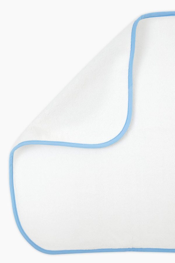 French Blue Piped Edge Bath Mat Online