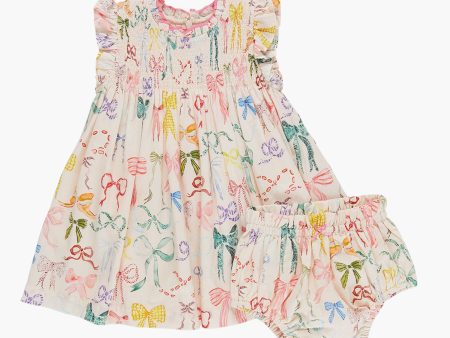 Watercolor Bows Baby Girls Stevie Dress Set Online