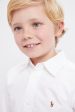 Boys White Long-Sleeve Oxford Button-Down Sportshirt For Sale