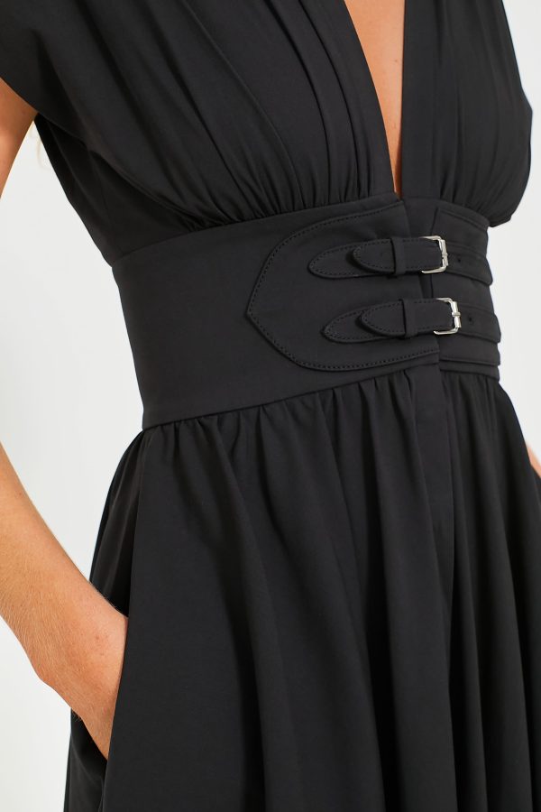 Black Bardello Midi Dress Sale