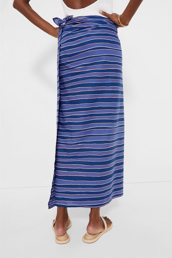 Batik Stripe Navy Sarong Online