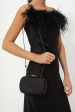 Black Evelyn Woven Clutch Cheap