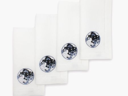 Disco Ball Dinner Napkins Set of 4 Online Hot Sale