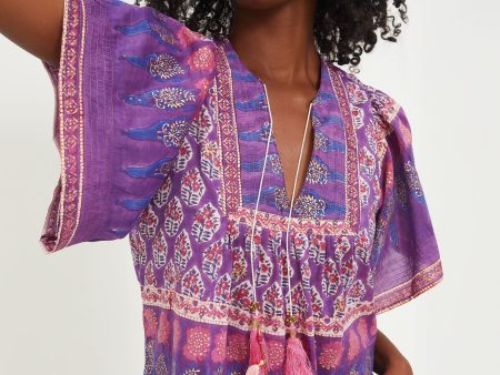 Purple Print Angel Top Online Hot Sale