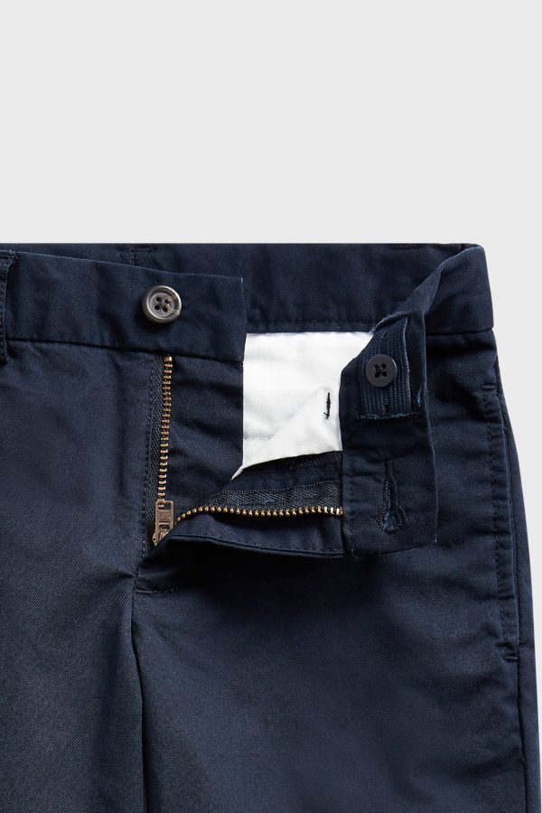 Navy Slim Fit Cotton Chino Pant Online now