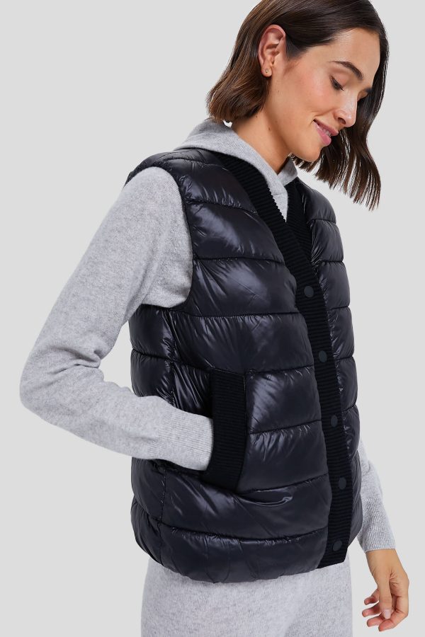 Black Colwyn Combo Boxy Gilet Fashion