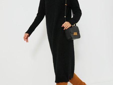 Black Boucle Knit Nelle Dress For Cheap