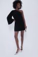 Black Crystal Velvet Vida Dress Discount