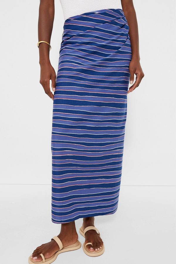 Batik Stripe Navy Sarong Online