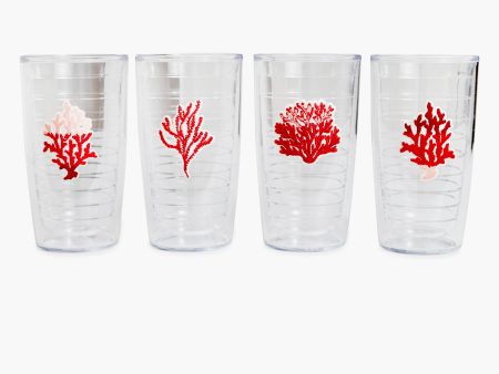 Coral Tumblers Set of 4 Online Sale