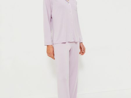 Lavender Gisele Long PJ Set Online Hot Sale