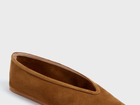 Taupe Luna Suede Slippers Cheap