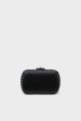 Black Evelyn Woven Clutch Cheap