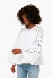 White Eyelet Eloise Blouse Cheap