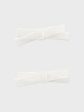 White Small Velvet Bow Clips Set of 2 Online now