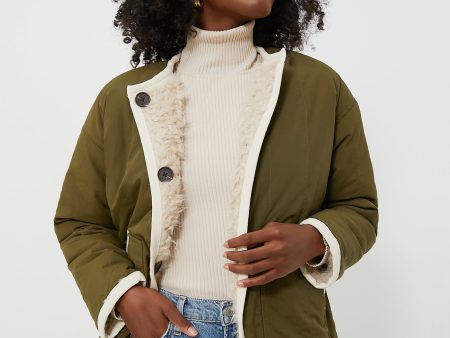 Natural and Olive Reversible Polar Bear Jacket Supply